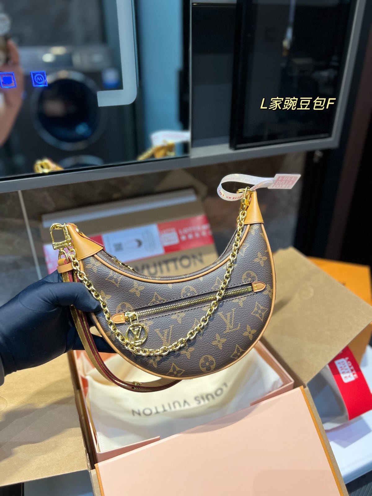 Louis Vuitton Loop monogram Handbag ➕️ Twilly Scarf