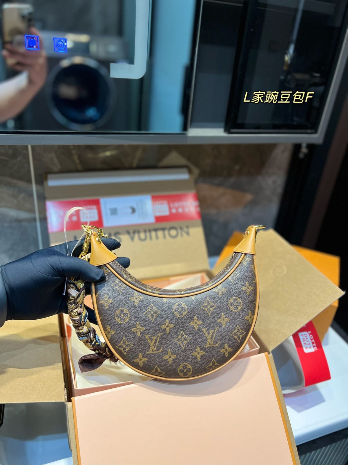 Louis Vuitton Loop monogram Handbag ➕️ Twilly Scarf