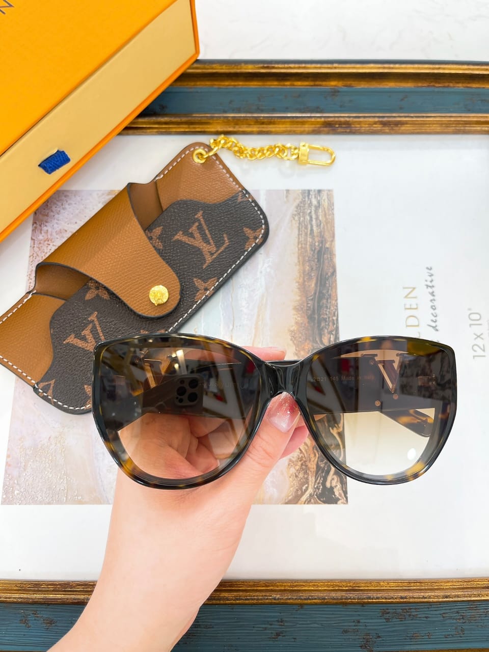 Louis Vuitton Brown Tortoise My Fair Lady Cat Eye Sunglasses