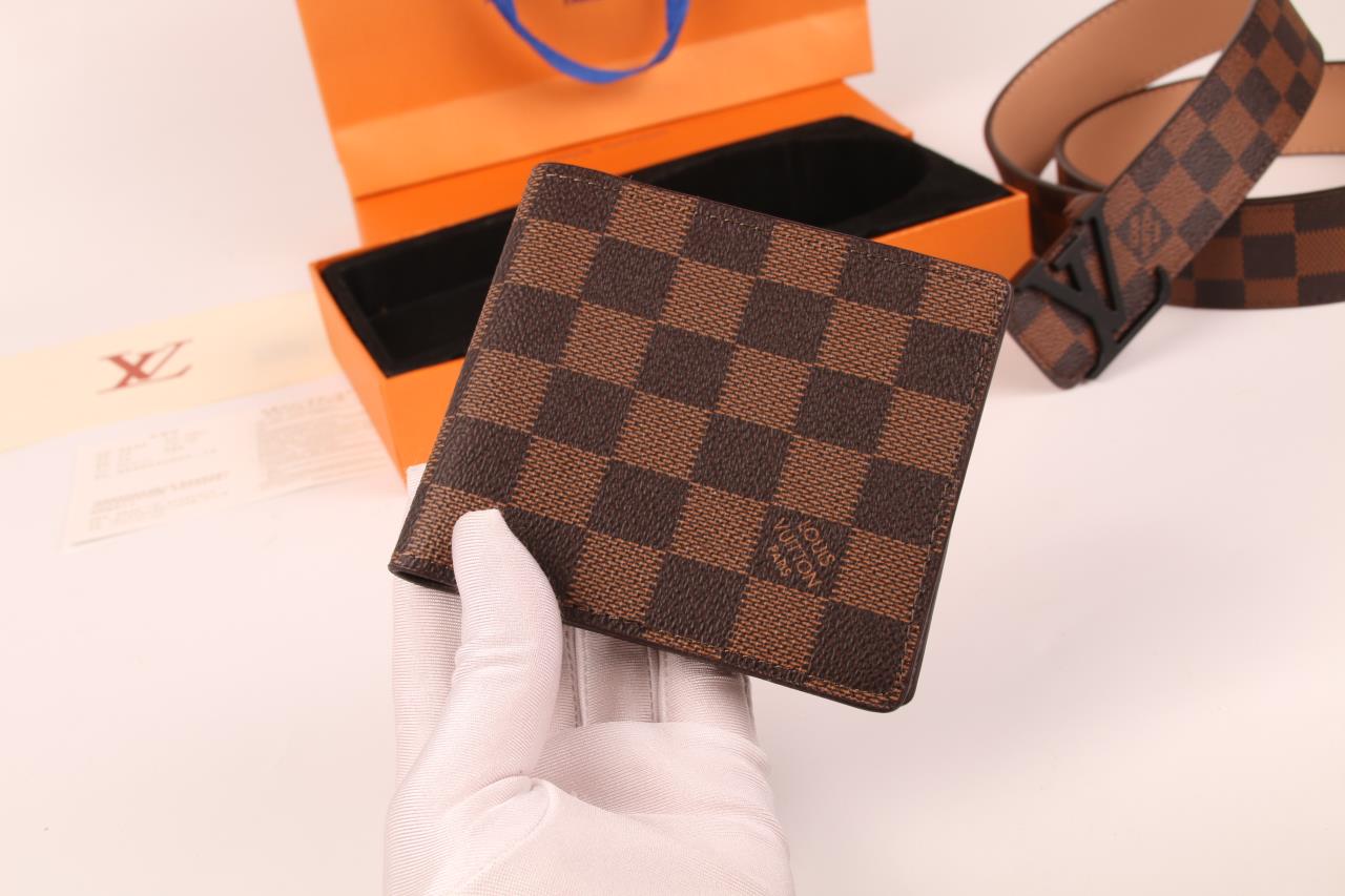 Louis Vuitton Wallet and Belt Gift Your Boyfriend C27 (CS564) - KDB Deals