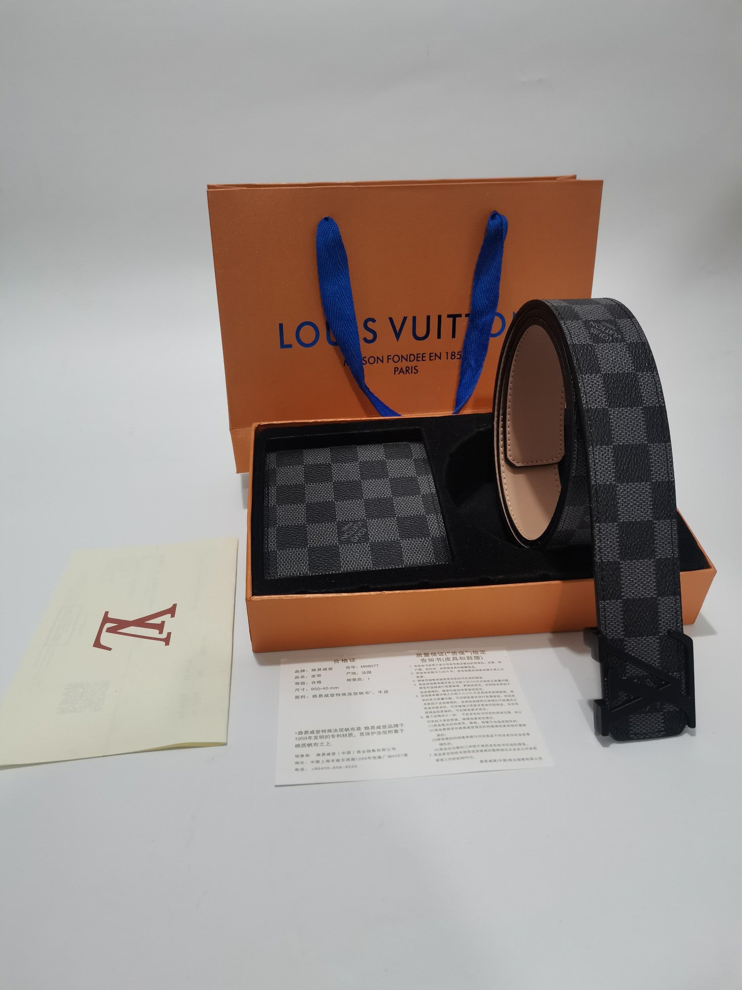 Lv Set - Belts And Wallets - AB Creations - Clothing Shop