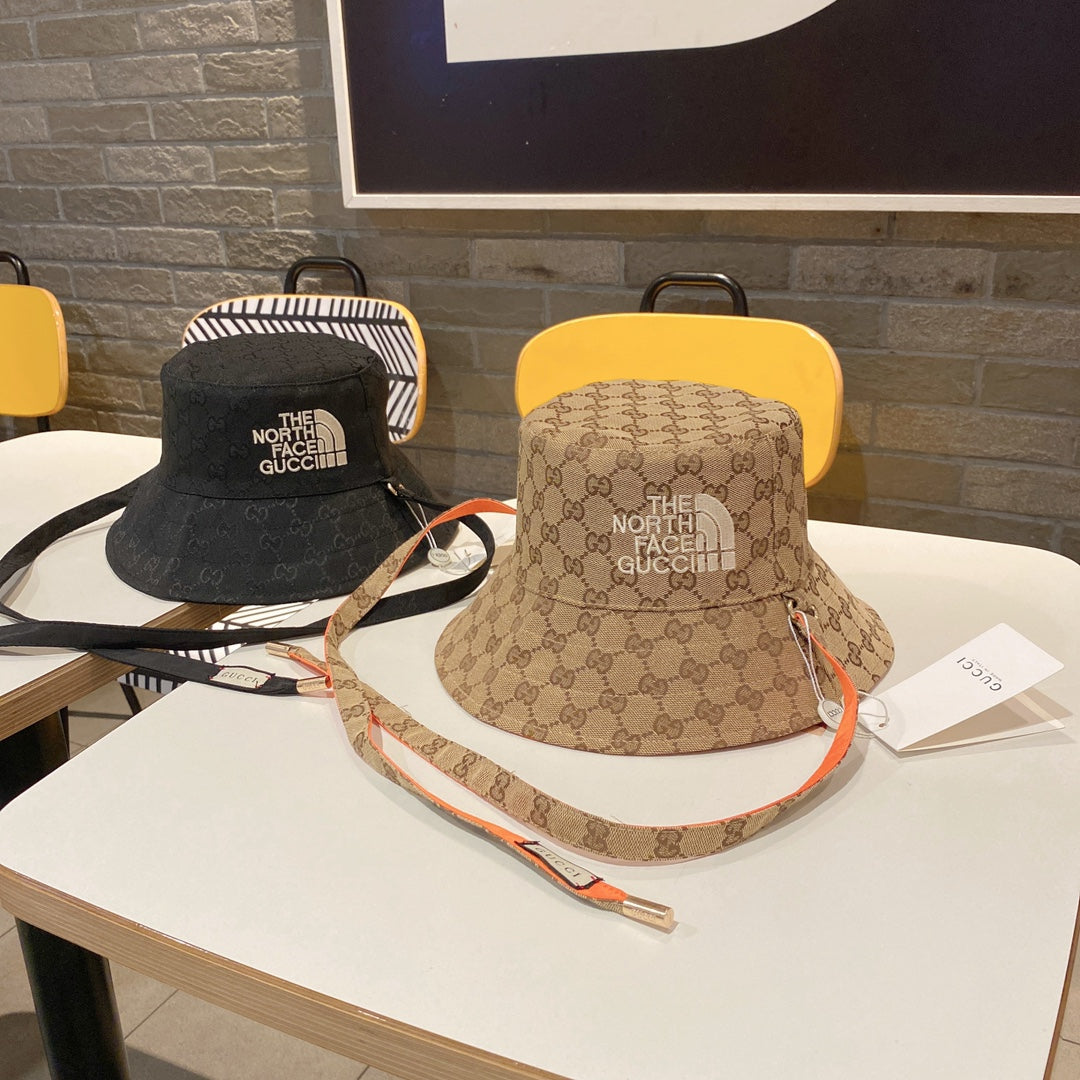 Gucci X The North Face GG Canvas Bucket Hat Beige/Ebony for Women