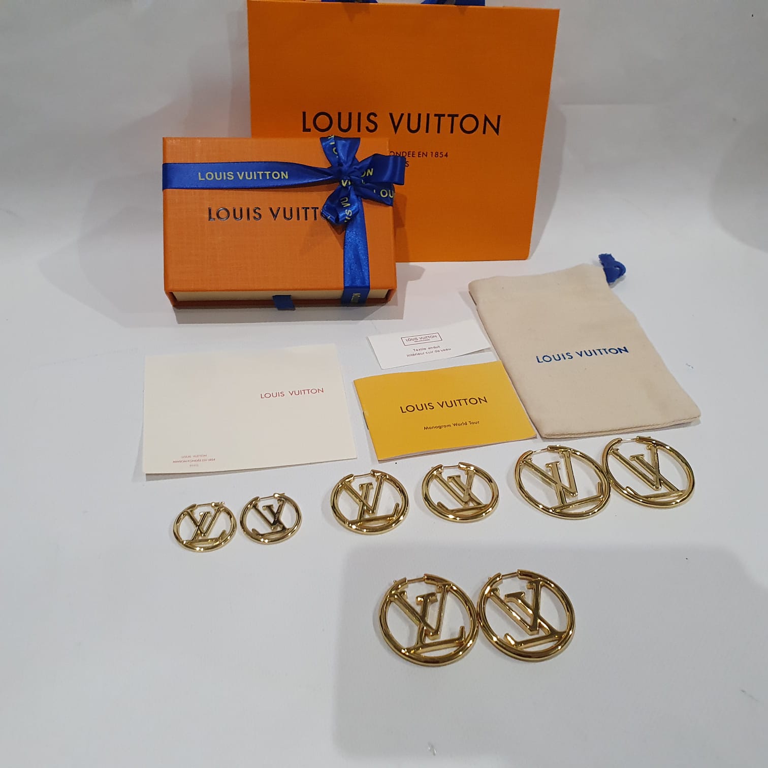 Louis Vuitton + Nanogram Hoop Earrings