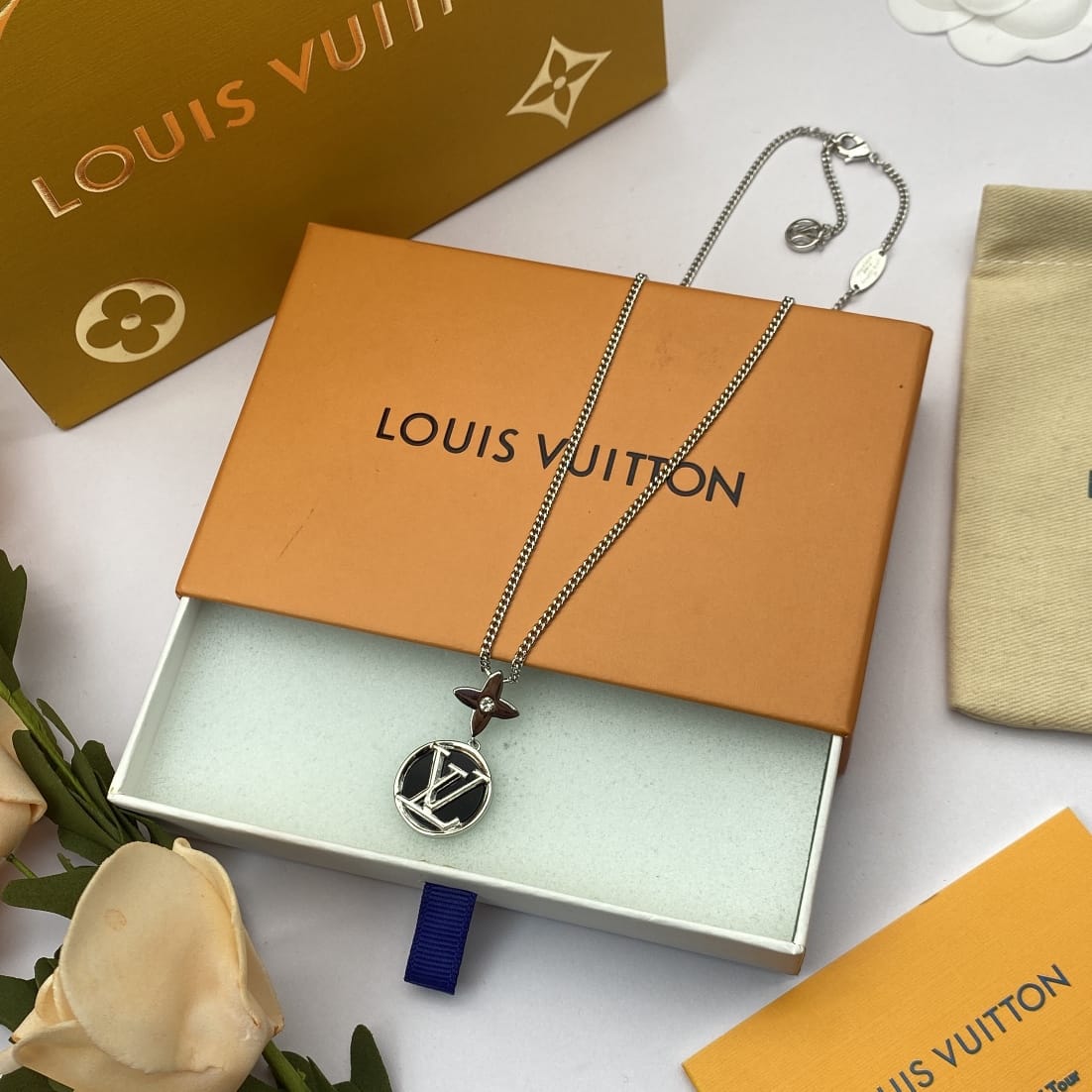 Louis Vuitton Earrings and necklace